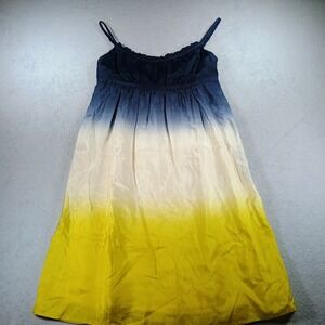 Ann Taylor Loft Womens Ombre Sundress Blue White Yellow 0 Adjustable Straps